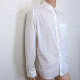 Theory Weekend Shirt White Fluid Cotton Size Extra Large NEW