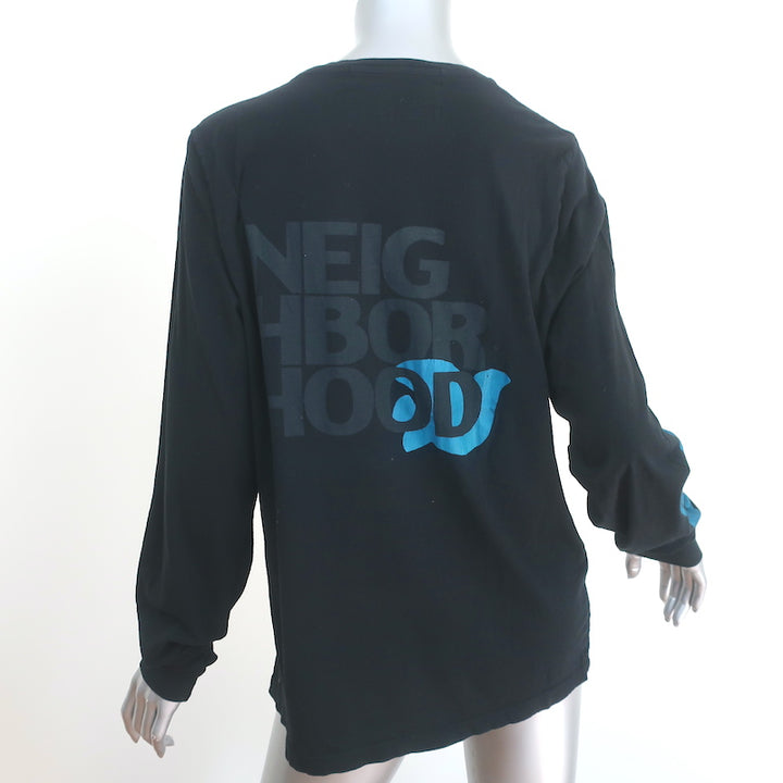 FREECITY Neighborhood Long Sleeve Tee Black Size Medium Crewneck Top