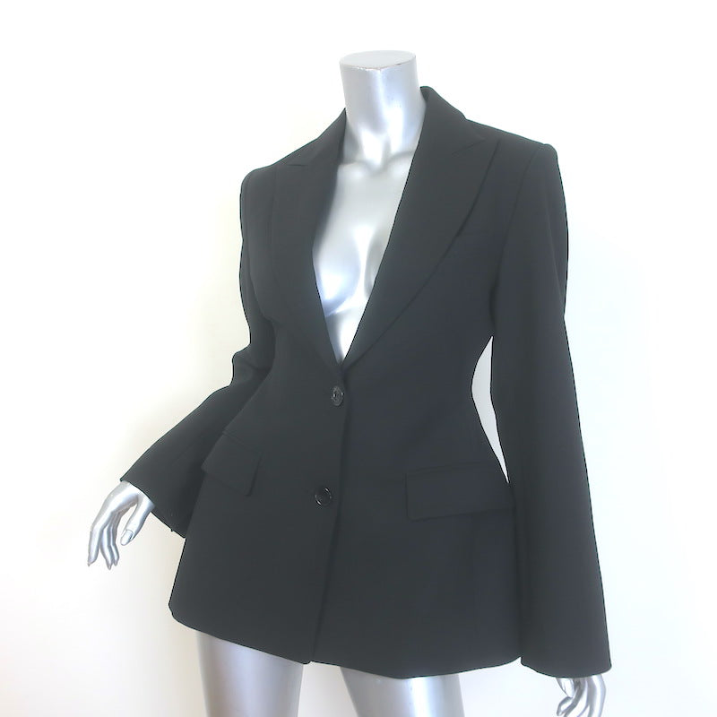 The Frankie Shop Colette Hourglass Blazer Black Cotton Size Extra Small/Small