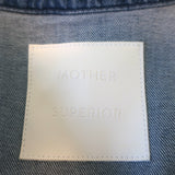 MOTHER The Duo Studded Jean Jacket Blue Stretch Denim Size Extra Small