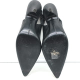 Bottega Veneta Slingback Pumps Black Leather Size 41 Pointed Toe Heels