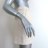 Ba&sh Livia Metallic Tweed Button-Front Mini Skirt Cream/Gold Size 0 NEW