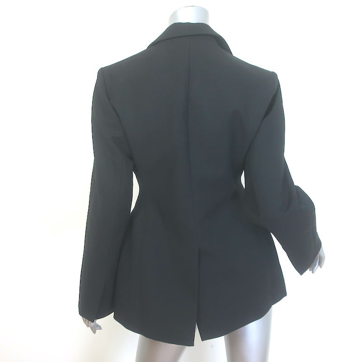 The Frankie Shop Colette Hourglass Blazer Black Cotton Size Extra Small/Small