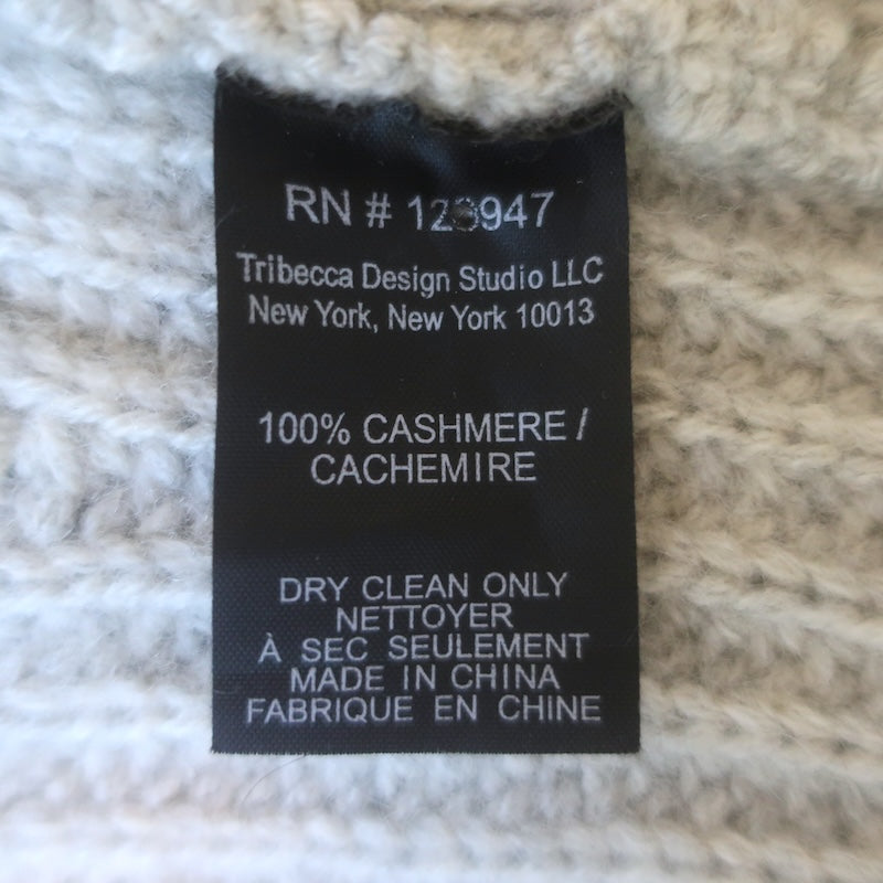 Nili Lotan Ribbed Cashmere Raglan Sweater Heather Gray Size Medium