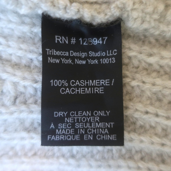 Nili Lotan Ribbed Cashmere Raglan Sweater Heather Gray Size Medium