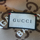 Gucci x Balenciaga Hacker Project GG Logo Print Neck Bow Scarf Brown Silk NEW