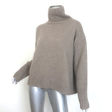 The Frankie Shop Open-Back Turtleneck Sweater Taupe Wool-Blend One Size