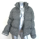 Chanel 20N Coco Neige Tweed Down Puffer Jacket Black/White Size 42 NEW