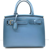 Ralph Lauren Collection RL50 Medium Tote Blue Leather Crossbody Bag
