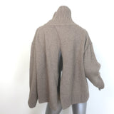 The Frankie Shop Open-Back Turtleneck Sweater Taupe Wool-Blend One Size