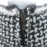 Chanel 20N Coco Neige Tweed Down Puffer Jacket Black/White Size 42 NEW