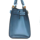 Ralph Lauren Collection RL50 Medium Tote Blue Leather Crossbody Bag