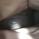 Dries Van Noten Curved-Heel Boots Olive Suede Size 41