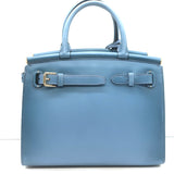 Ralph Lauren Collection RL50 Medium Tote Blue Leather Crossbody Bag