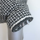 Chanel 20N Coco Neige Tweed Down Puffer Jacket Black/White Size 42 NEW