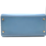 Ralph Lauren Collection RL50 Medium Tote Blue Leather Crossbody Bag