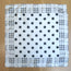 Burberry Polka Dot & Check Print Square Scarf Cream/Black Silk 18