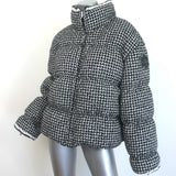 Chanel 20N Coco Neige Tweed Down Puffer Jacket Black/White Size 42 NEW