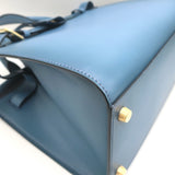 Ralph Lauren Collection RL50 Medium Tote Blue Leather Crossbody Bag