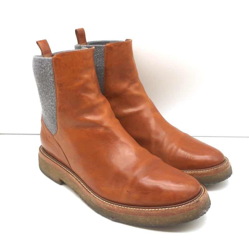 28,800円DRIES VAN NOTEN Brown Chelsea Boots