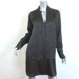 Nili Lotan Isla Tie-Neck Polka Dot Mini Dress Black/Ivory Silk Satin Size Medium