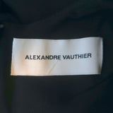 Alexandre Vauthier Ruched Jersey Dolman Sleeve Dress Black Stretch Crepe Size 36