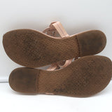 Tory Burch Miller Thong Sandals Pink Patent Leather Size 6.5 Flat Slides