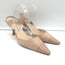 Manolo Blahnik Irie Cap Toe Slingback Pumps Nude Quilted Leather Size 42