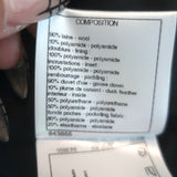 Chanel 20N Coco Neige Tweed Down Puffer Jacket Black/White Size 42 NEW