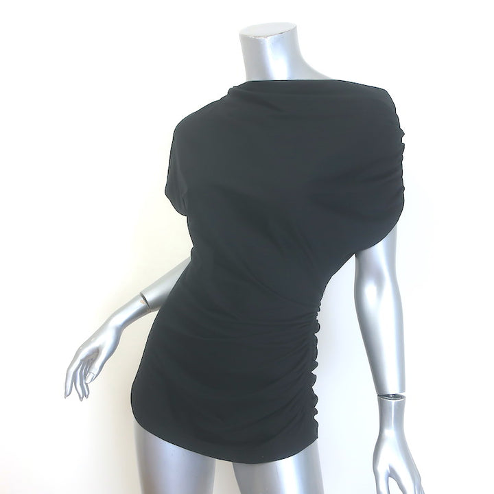 A.L.C. Alice One-Shoulder Tee Black Cotton Jersey Size Extra Small NEW