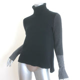 Vince Tri-Colorblock Turtleneck Sweater Black/Charcoal Size Extra Small