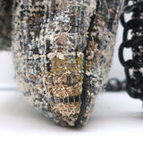 Chanel Tweed Camellia Large Messenger Bag Gray/Black