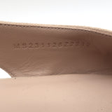 Hermes Gina Pointed Toe Slingback Flats Nude Suede Size 38.5
