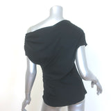 A.L.C. Alice One-Shoulder Tee Black Cotton Jersey Size Extra Small NEW