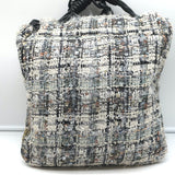 Chanel Tweed Camellia Large Messenger Bag Gray/Black