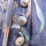 Zimmermann Botanica Tie-Neck Blouson Sleeve Dress Purple Floral Chiffon Size 1