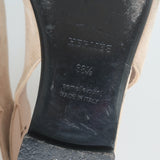 Hermes Gina Pointed Toe Slingback Flats Nude Suede Size 38.5