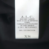 A.L.C. Alice One-Shoulder Tee Black Cotton Jersey Size Extra Small NEW