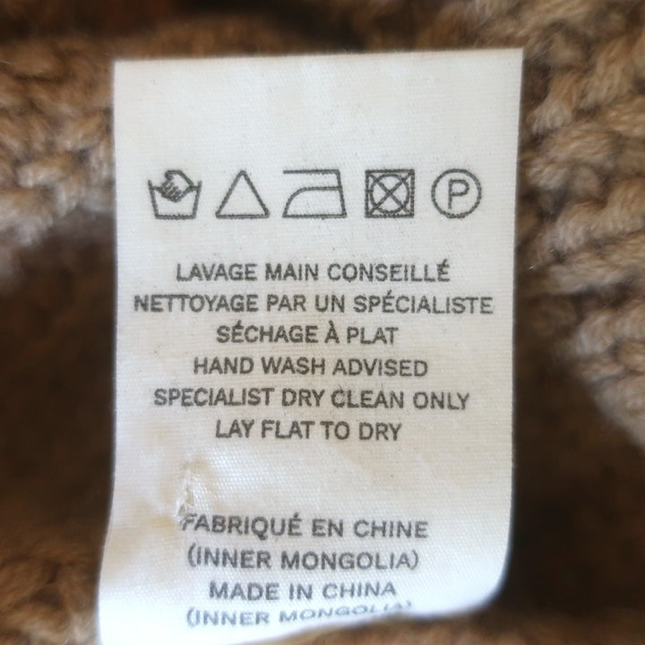 LouLou Studio Votna Cashmere Open-Sleeve Sweater Camel Size Small