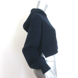 Alo Yoga Muse Hoodie Navy Ribbed Knit Size Extra Small Pullover Sweatshirt