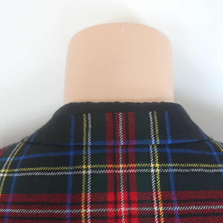 D&amp;G Dolce &amp; Gabbana Tartan Plaid Blazer Red/Black Wool-Blend Size 50