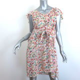 Zadig & Voltaire Reens Butterfly Dress Ecru Ruffled Silk Size Small