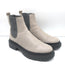 Brunello Cucinelli Monili-Embellished Chelsea Boots Taupe Leather Size 40