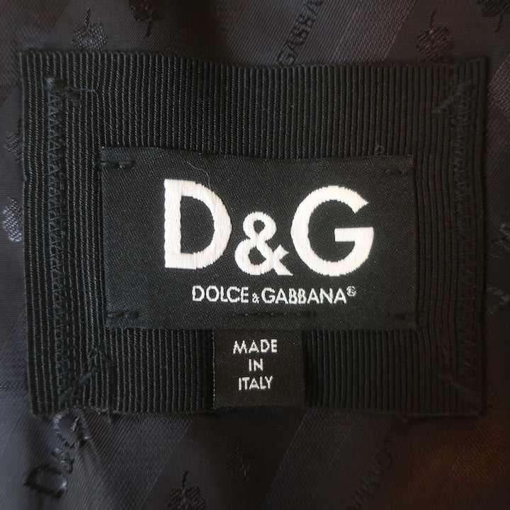 D&amp;G Dolce &amp; Gabbana Tartan Plaid Blazer Red/Black Wool-Blend Size 50