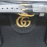 Gucci Diana Medium Tote Black Leather Bamboo-Handle Crossbody Bag