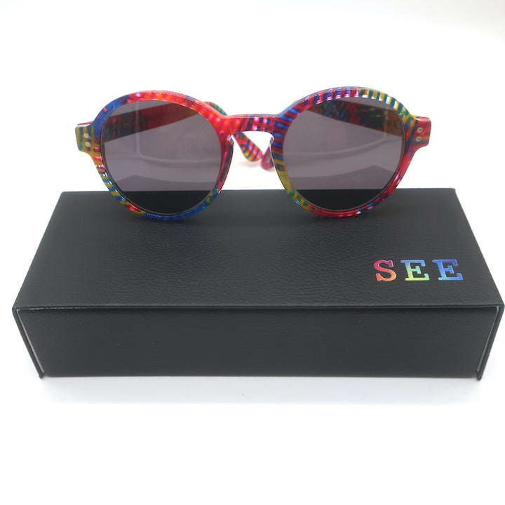 SEE Pride Round Sunglasses Rainbow 49mm