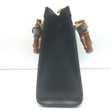 Gucci Diana Medium Tote Black Leather Bamboo-Handle Crossbody Bag