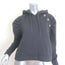 Ba&sh Bora Crystal-Embellished Hooded Sweatshirt Gray Size Small