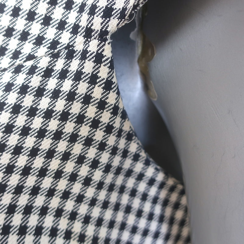 Christian Dior Houndstooth Check Belted Sheath Dress Black/White Size 38/Small