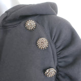 Ba&sh Bora Crystal-Embellished Hooded Sweatshirt Gray Size Small